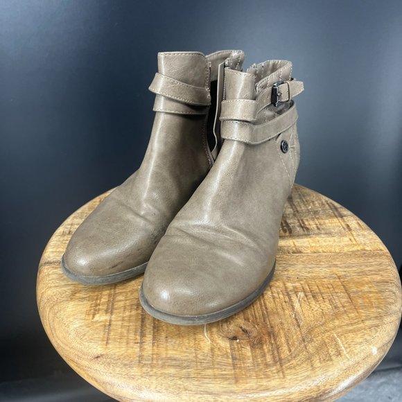 Liz Claiborne Posh Women's Dark Taupe Ankle Boots Size 9M - Picture 3 of 17